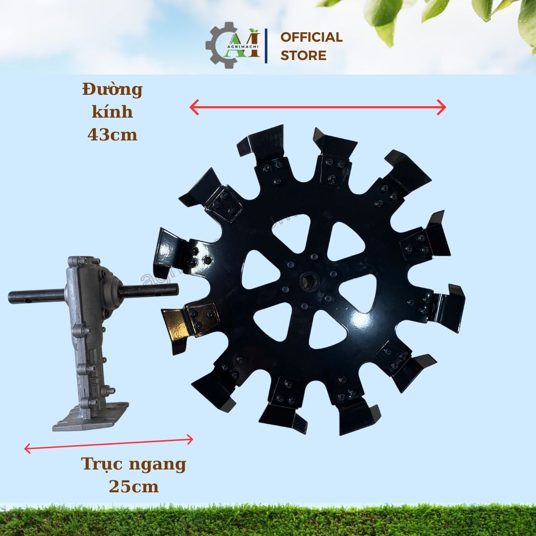 Đầu đào rãnh đất gắn máy cắt cỏ